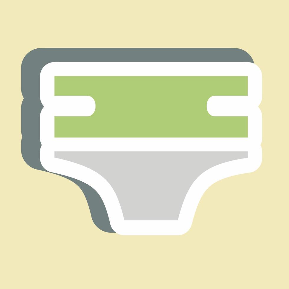 Sticker Diaper 2 - Simple illustration vector