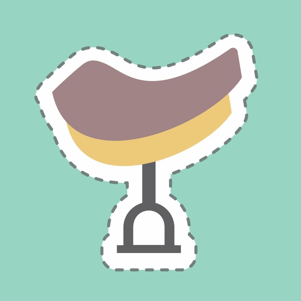 Sticker Saddle, Line Cut - Simple illustration, Good for Prints , Announcements, Etc vector