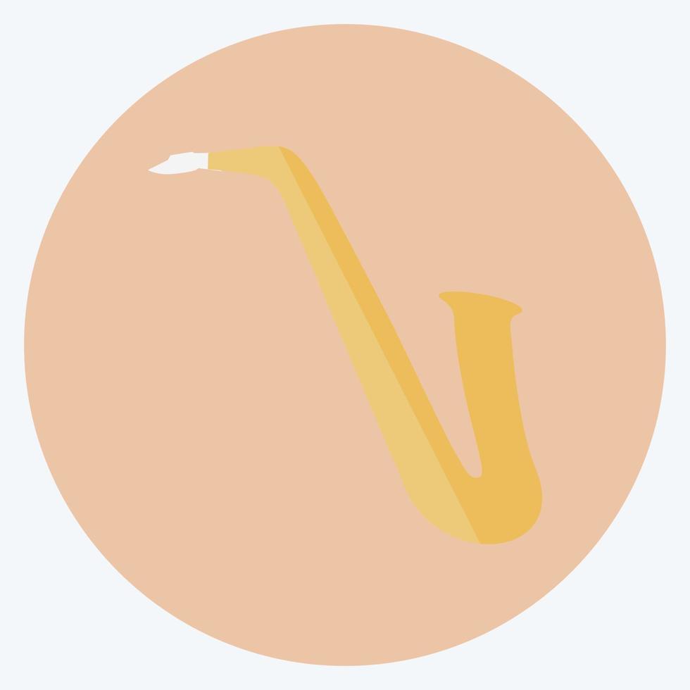 Icon Saxophone - Flat Style - Simple illustration, Good for Prints , Announcements, Etc vector