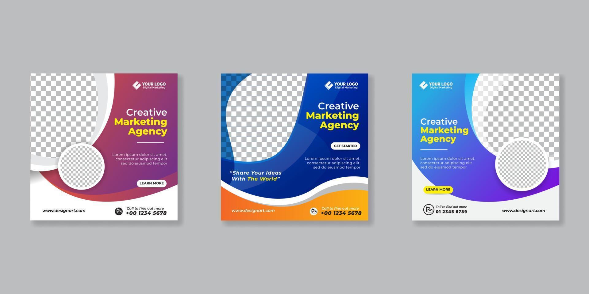 Business promotion and corporate social media banner template vector