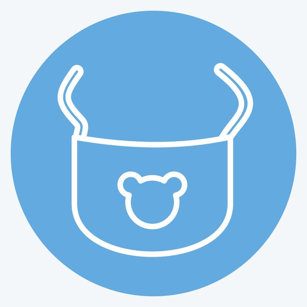 Icon Baby Bib - Blue Eyes Style - Simple illustration vector