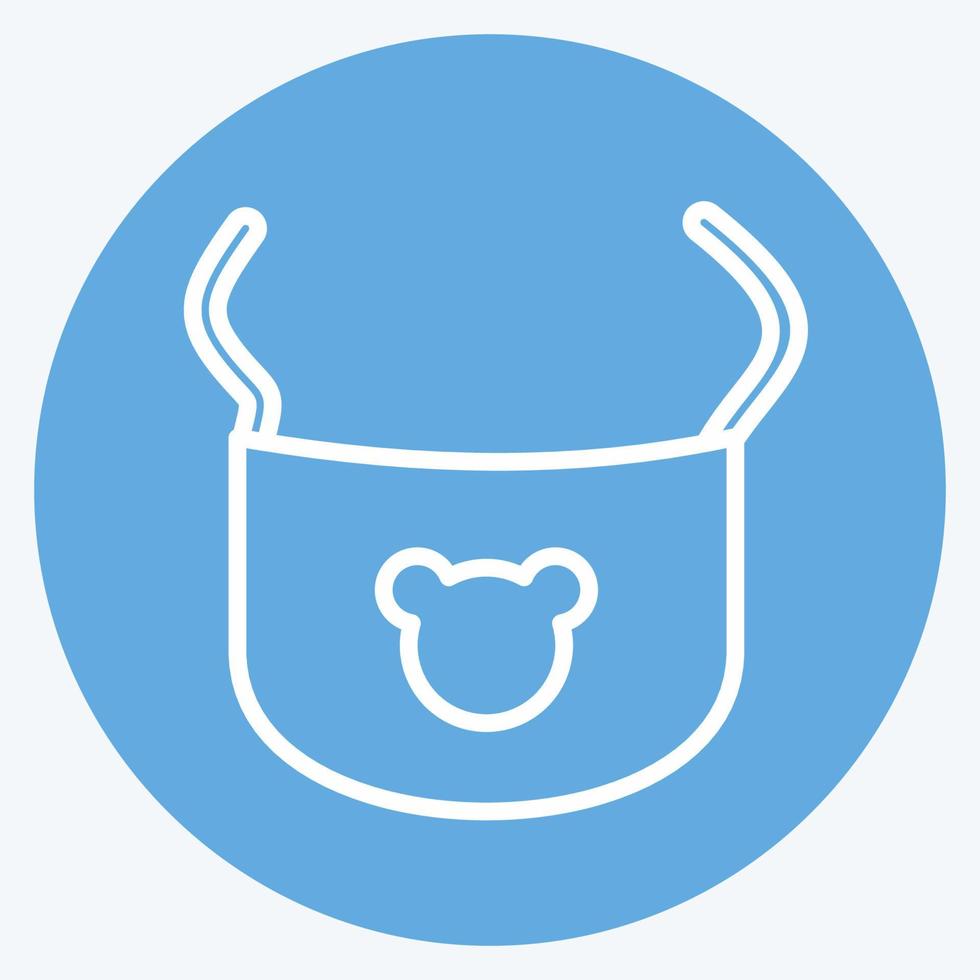 Icon Baby Bib - Blue Eyes Style - Simple illustration vector