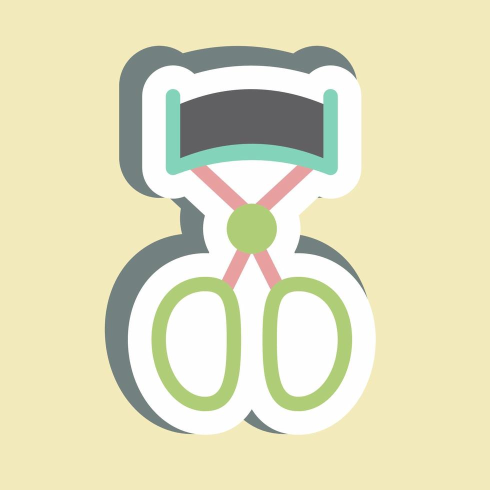 Sticker Eyelash Curler - simple illustration, good for prints , announcements, etc vector