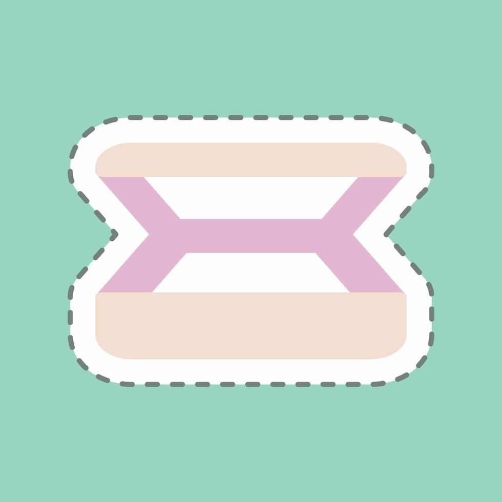 Sticker Eyeshades, Line Cut - simple illustration, good for prints , announcements, etc vector