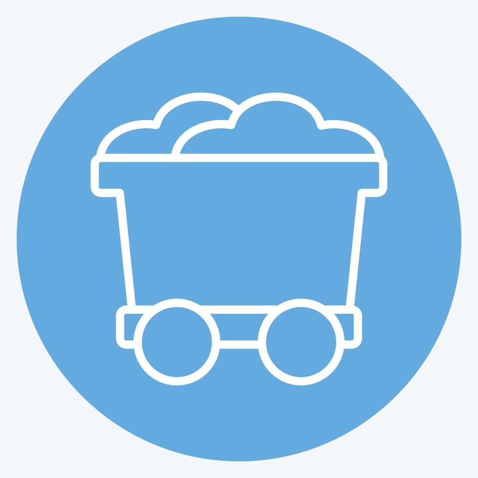 Icon Trolley - Blue Eyes Style - Simple illustration, Good for Prints , Announcements, Etc vector