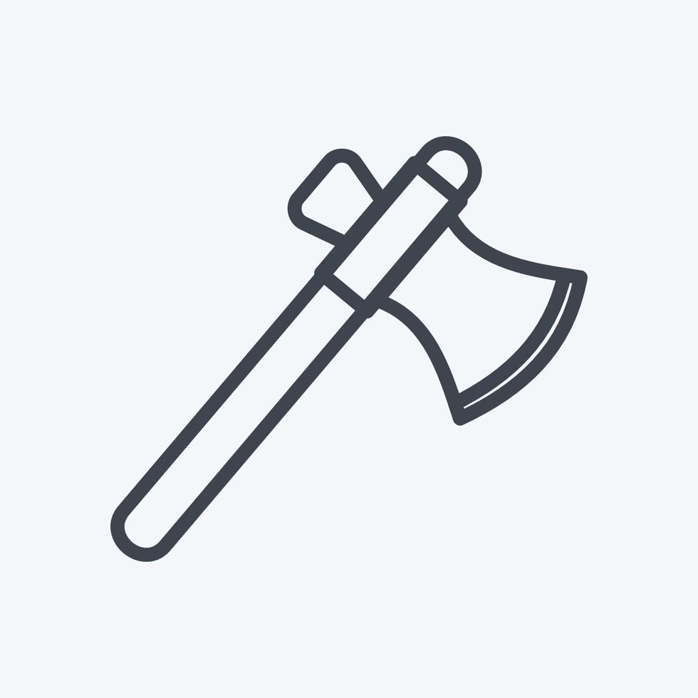 Icon Axe - Line Style - Simple illustration, Good for Prints , Announcements, Etc vector