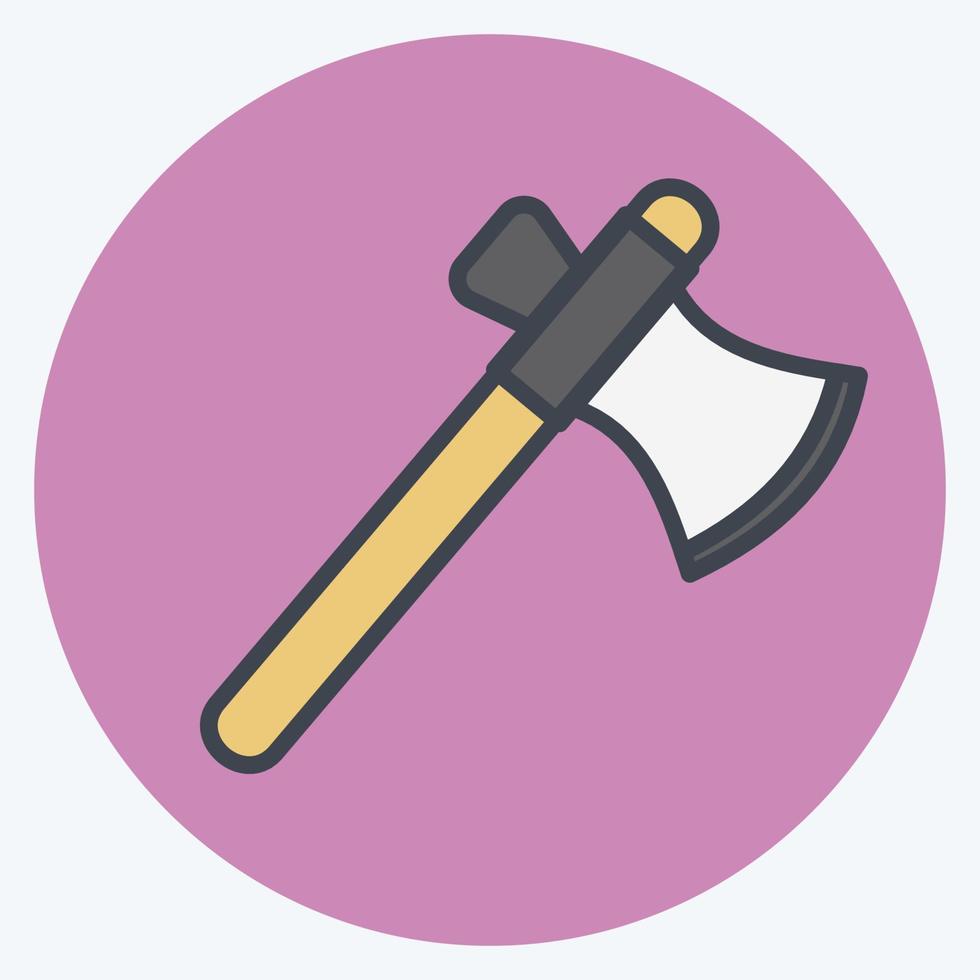 Icon Axe - Color Mate Style - Simple illustration, Good for Prints , Announcements, Etc vector