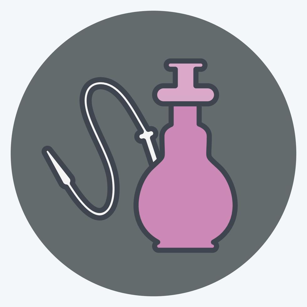 Icon Hookah - Color Mate Style - Simple illustration vector