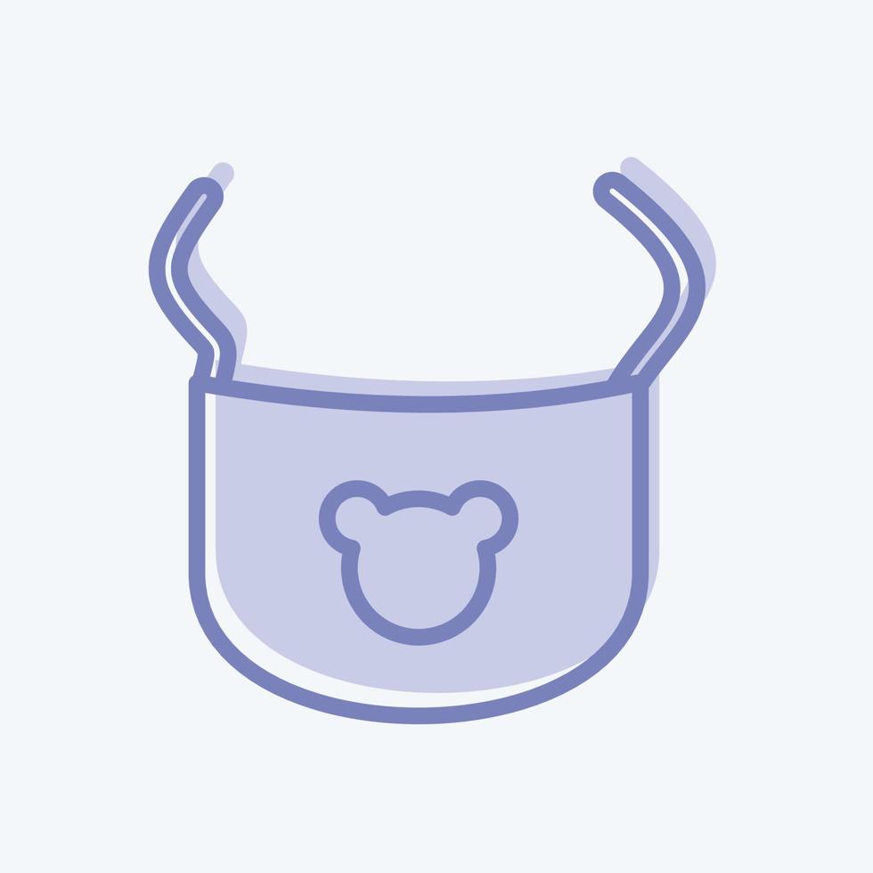 Icon Baby Bib - Two Tone Style - Simple illustration vector