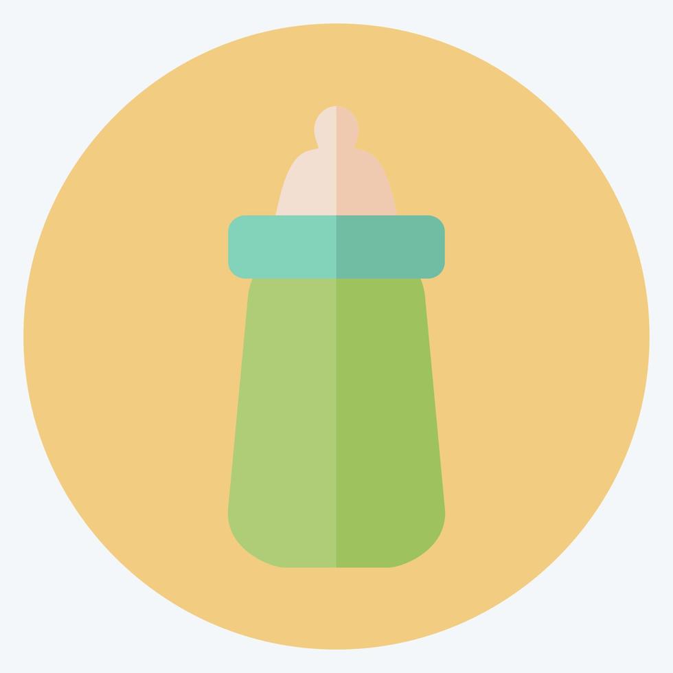 Icon Milk Bottle 2 - Flat Style - Simple illustration vector