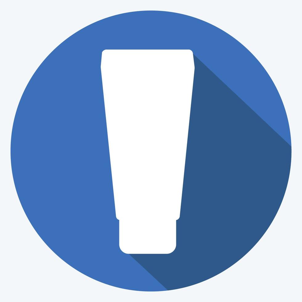 Icon Cream in tube - Long Shadow Style - simple illustration, good for prints , announcements, etc vector