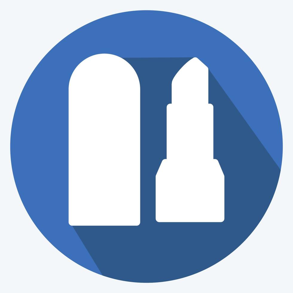 Icon Lipstick - Long Shadow Style - simple illustration, good for prints , announcements, etc vector