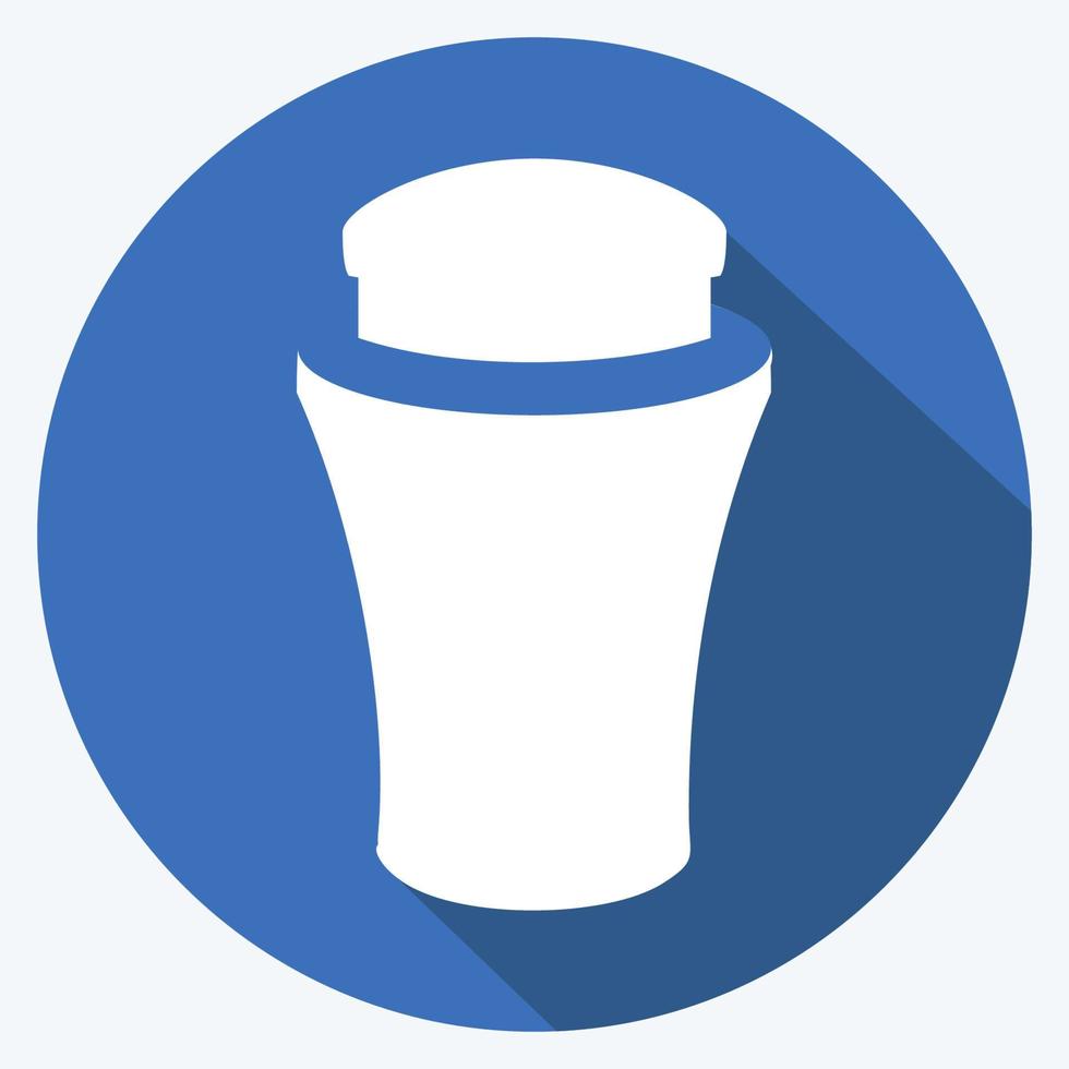 Icon Cream Bottle - Long Shadow Style - simple illustration, good for prints , announcements, etc vector