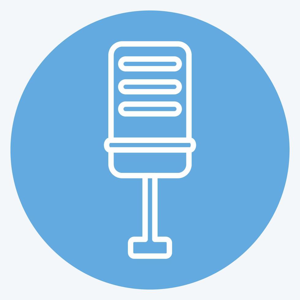 Icon Table Mic - Blue Eyes Style - Simple illustration, Good for Prints , Announcements, Etc vector