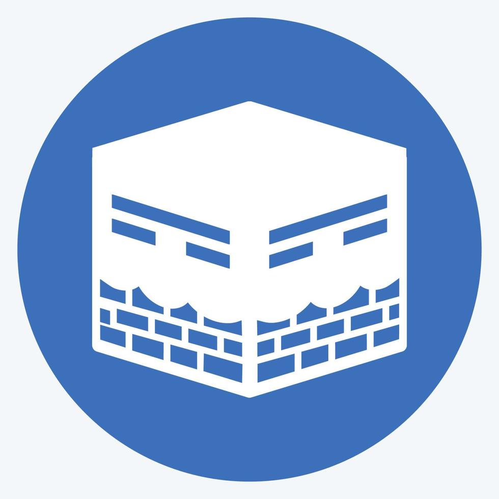 Icon Khana Kaba - Long Shadow Style - Simple illustration vector