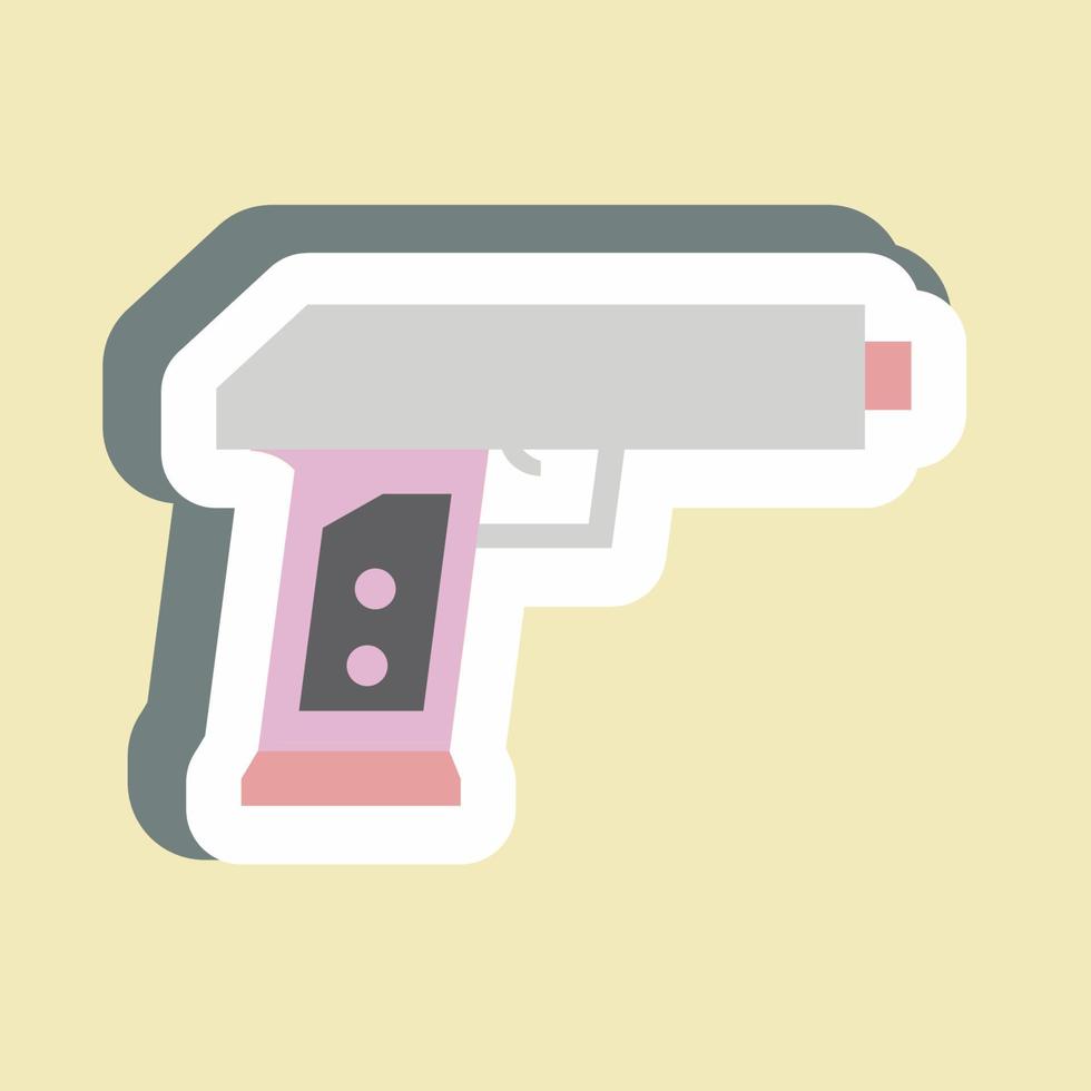 Sticker Toy Gun - Simple illustration vector
