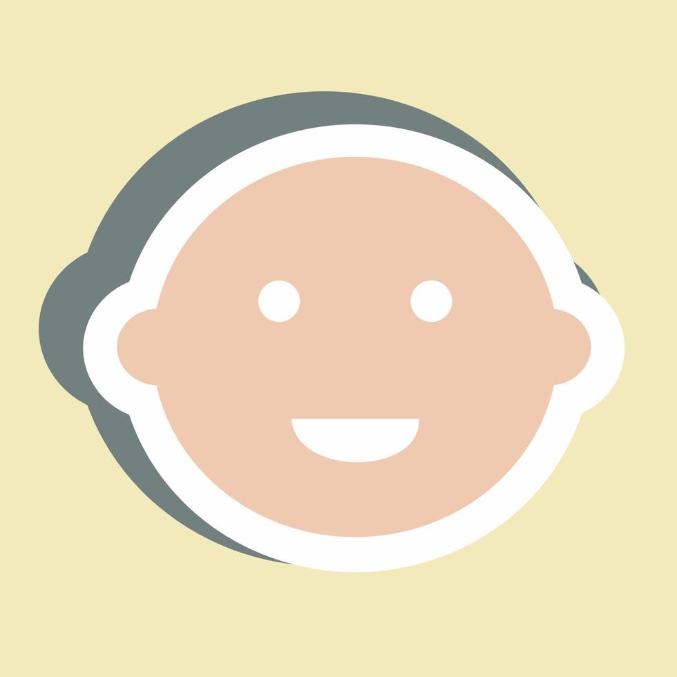 Sticker Baby Boy - Simple illustration vector