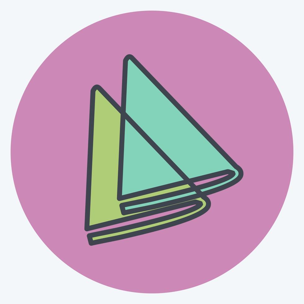Icon Napkins - Color Mate Style - Simple illustration vector
