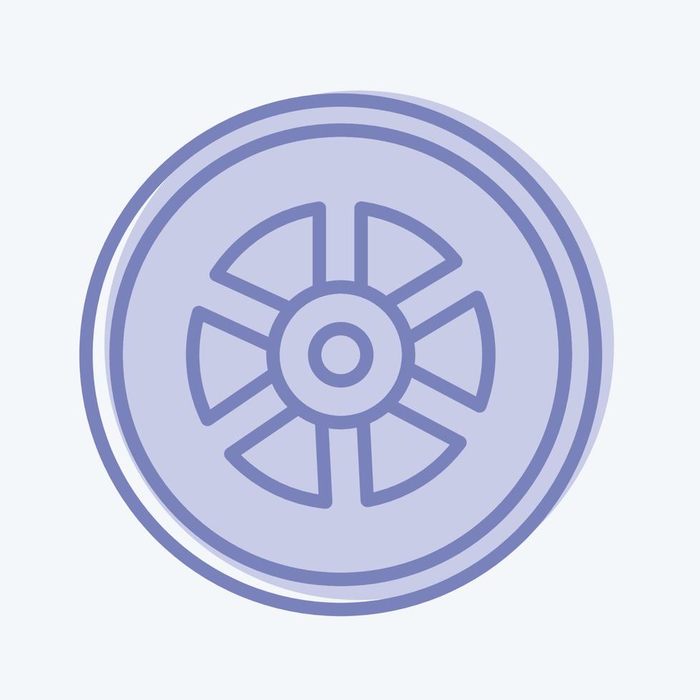 Icon Wheel - Two Tone Style - Simple illustration, Good for Prints , Announcements, Etc vector