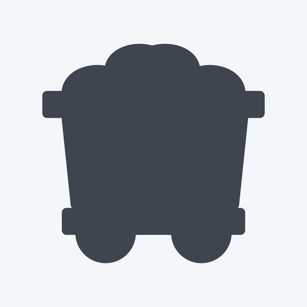 Icon Trolley - Glyph Style - Simple illustration, Good for Prints , Announcements, Etc vector