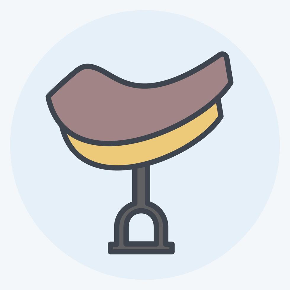 Icon Saddle - Color Mate Style - Simple illustration, Good for Prints , Announcements, Etc vector