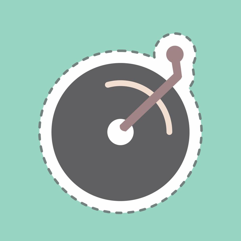 Sticker Disc Player, Line Cut - Simple illustration, Good for Prints , Announcements, Etc vector