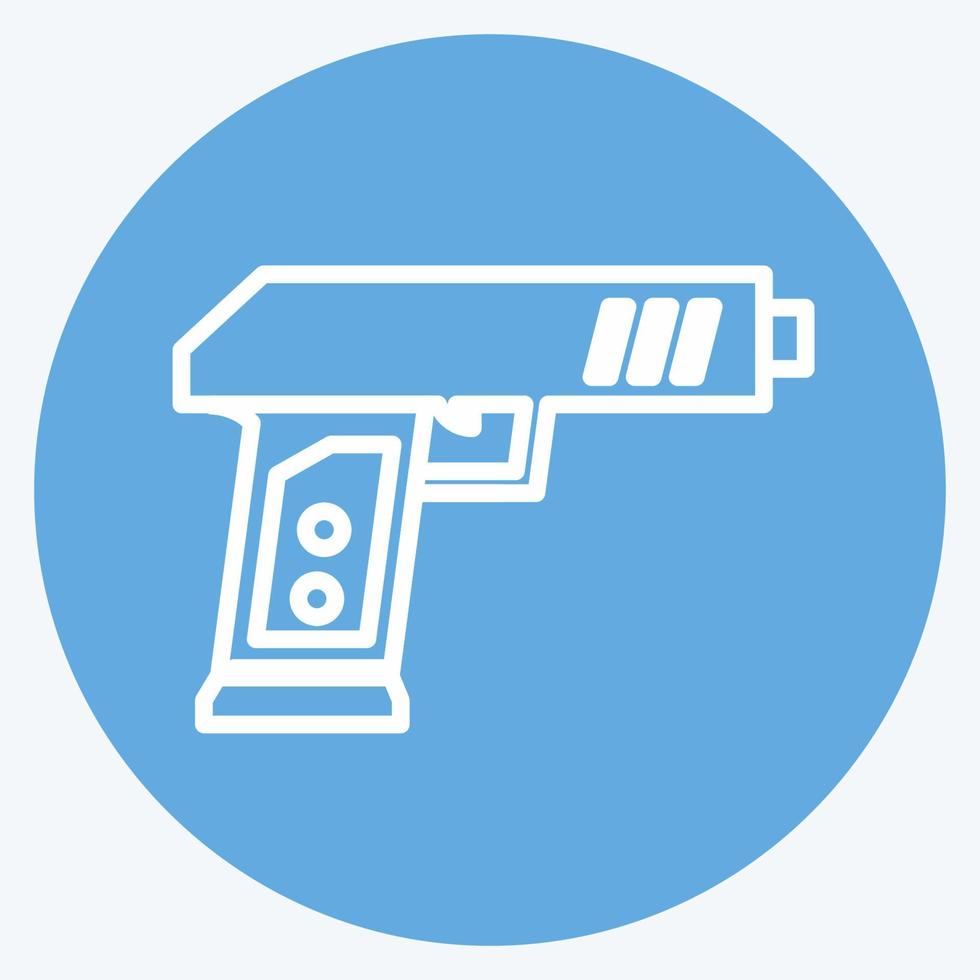 Pistola de juguete de icono - estilo ojos azules - ilustración simple vector