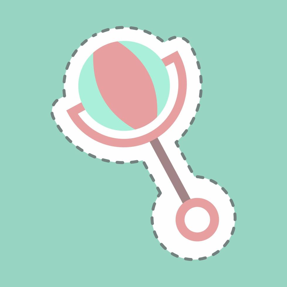 Sticker Shaker Toy 2 Line Cut - Simple illustration vector