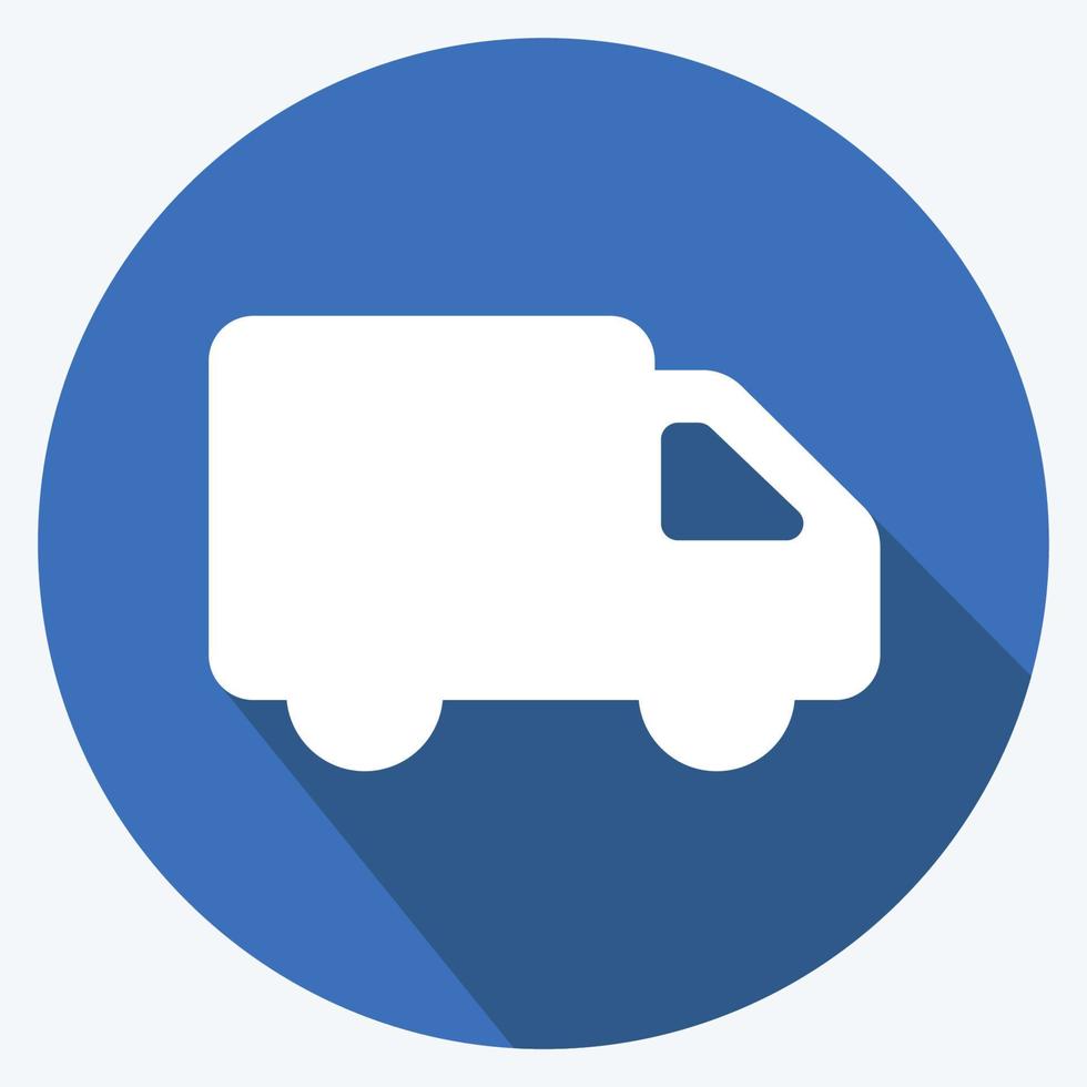 Icon Toy Truck - Long Shadow Style - Simple illustration vector