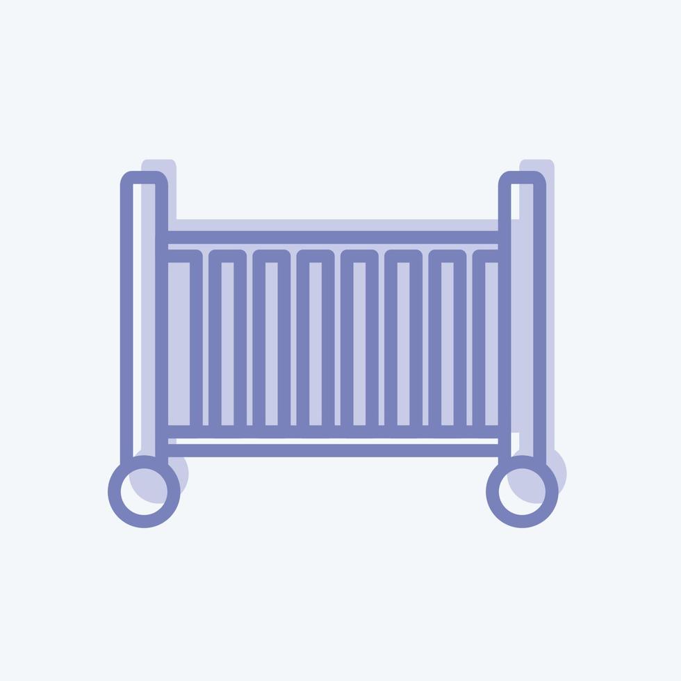 Icon Baby Cot - Two Tone Style - Simple illustration vector