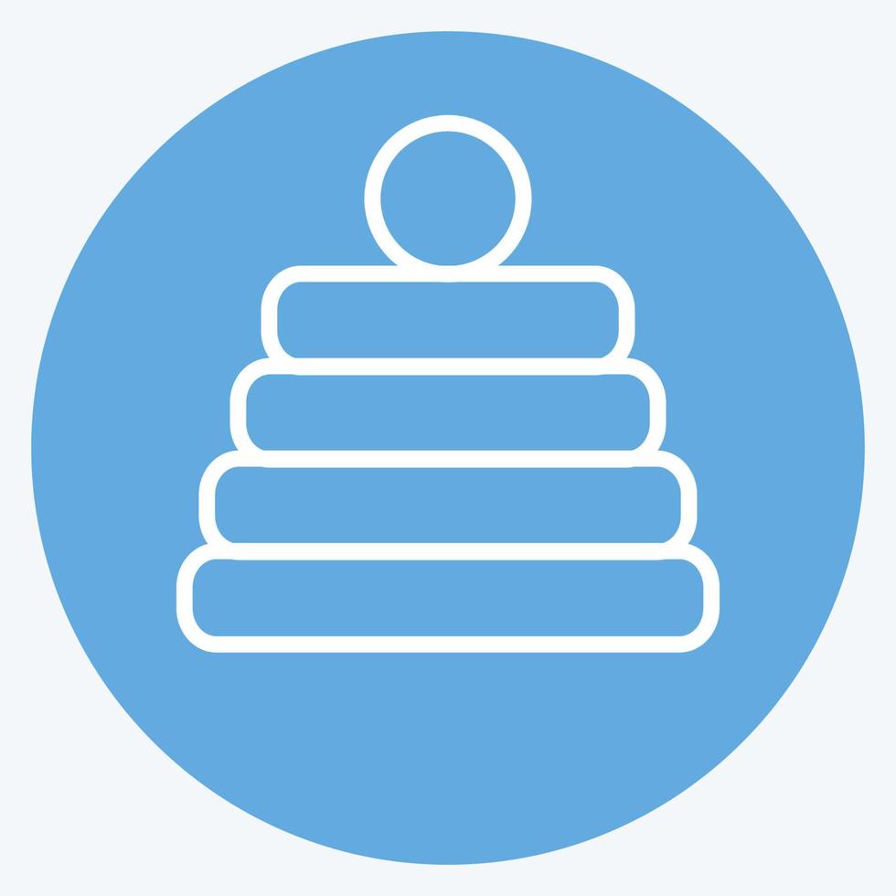 Icon Stack Toy - Blue Eyes Style - Simple illustration vector