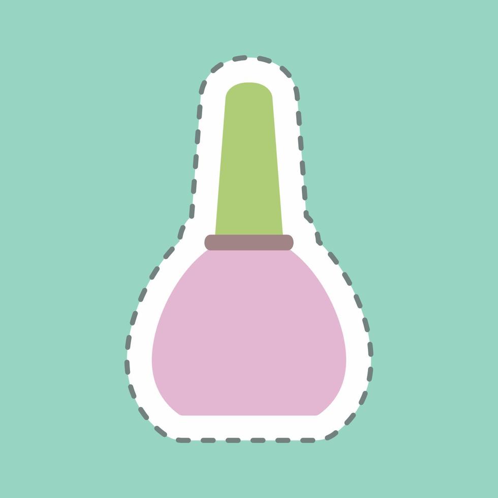 Sticker Nail color, Line Cut - simple illustration, good for prints , announcements, etc vector