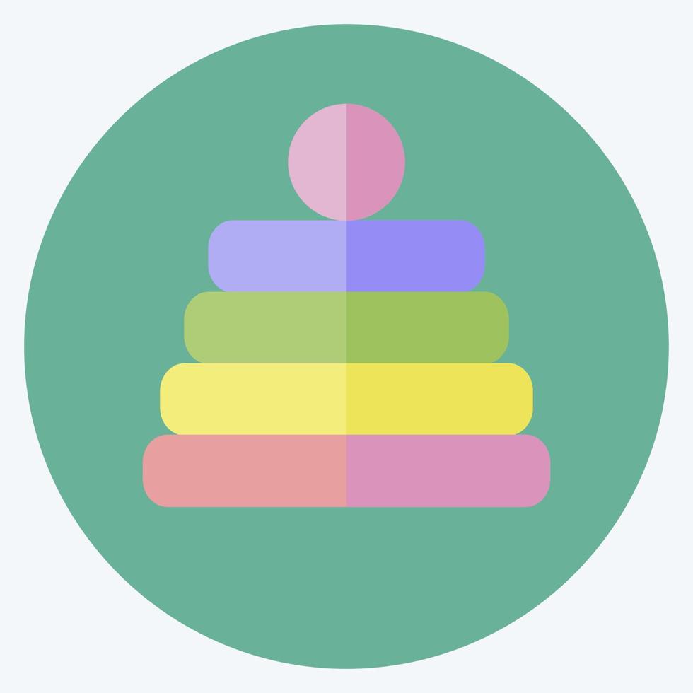 Icon Stack Toy - Flat Style - Simple illustration vector