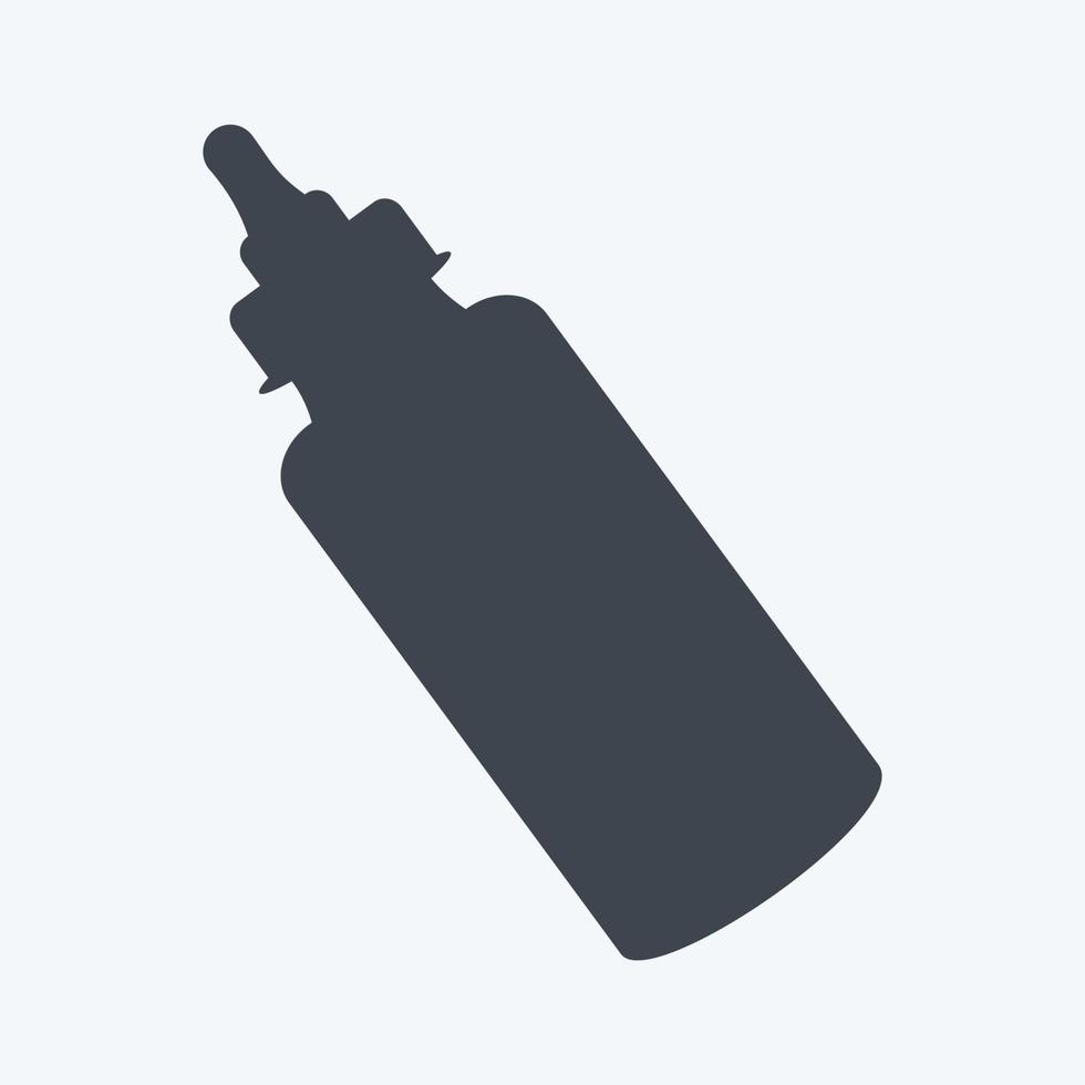 Icon Milk Bottle 1 - Glyph Style - Simple illustration vector