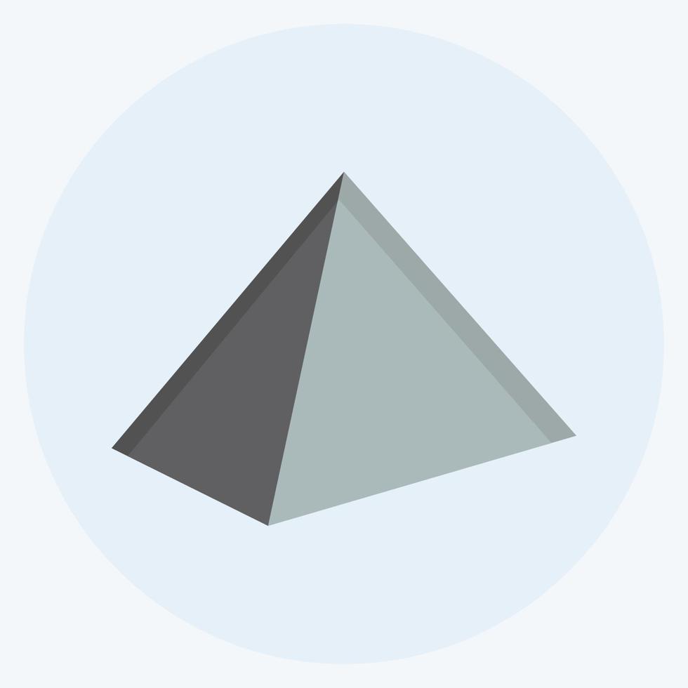 icono de pirámide - estilo plano - ilustración simple vector