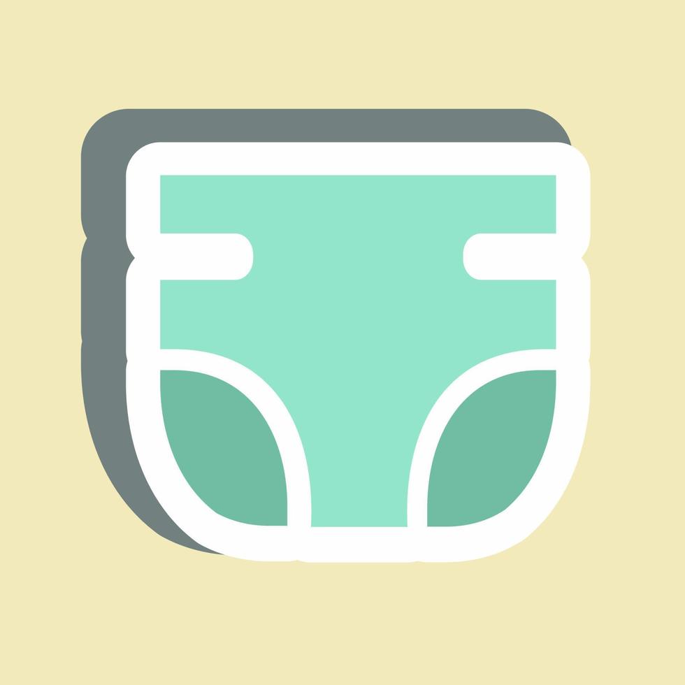 Sticker Diaper 1 - Simple illustration vector