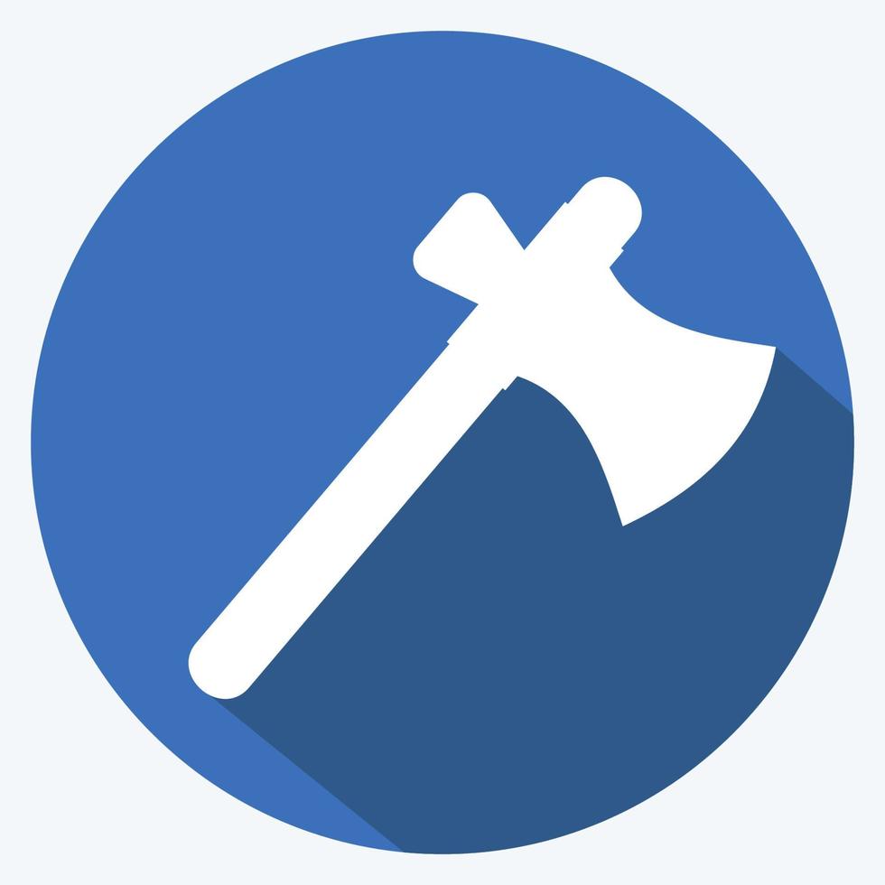 Icon Axe - Long Shadow Style - Simple illustration, Good for Prints , Announcements, Etc vector