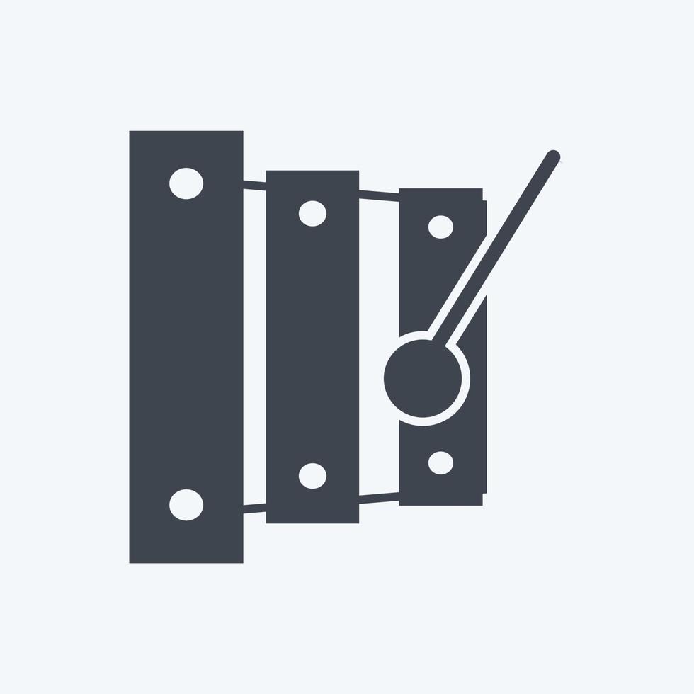Icon Xylophone - Glyph Style - Simple illustration, Good for Prints , Announcements, Etc vector