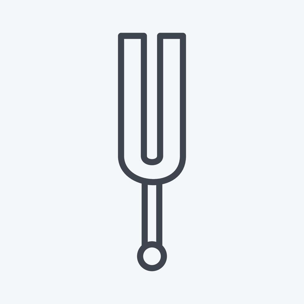 Icon Musical Fork - Line Style - Simple illustration, Good for Prints , Announcements, Etc vector