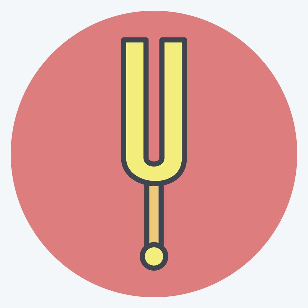 Icon Musical Fork - Color Mate Style - Simple illustration, Good for Prints , Announcements, Etc vector