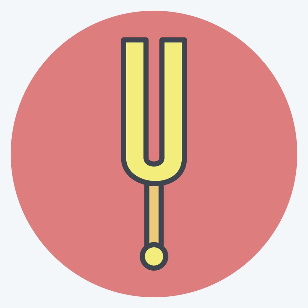 Icon Musical Fork - Color Mate Style - Simple illustration, Good for Prints , Announcements, Etc vector