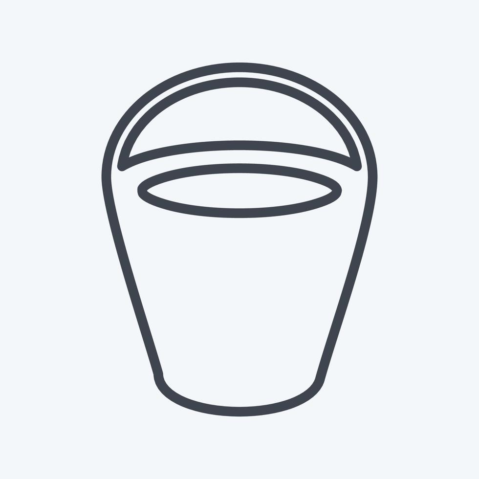 Icon Sand bucket - Line Style - Simple illustration vector