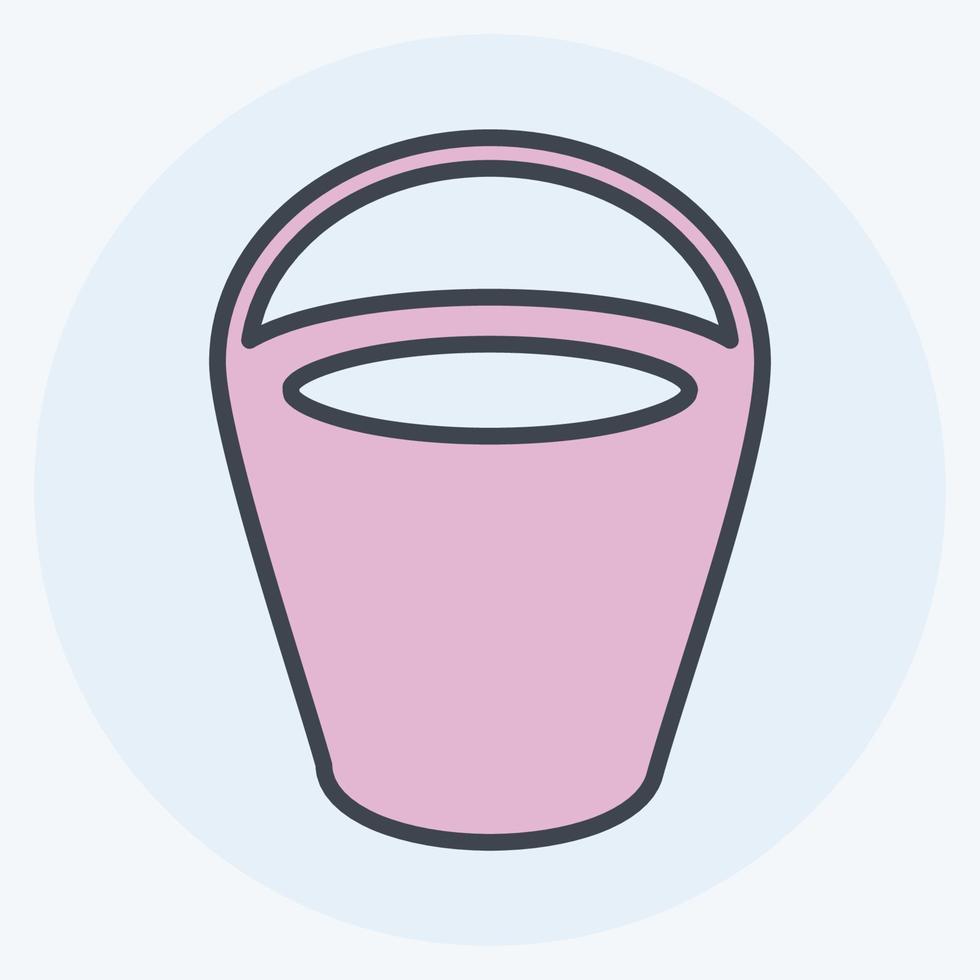 Icon Sand bucket - Color Mate Style - Simple illustration vector