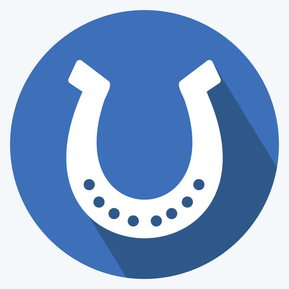 Icon Horse Shoe - Long Shadow Style - Simple illustration, Good for Prints , Announcements, Etc vector