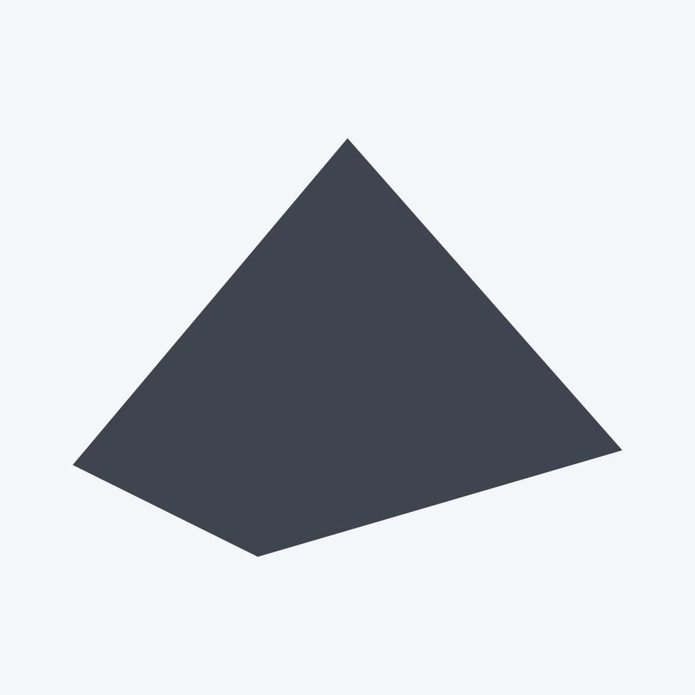 Icon Pyramid - Glyph Style - Simple illustration vector