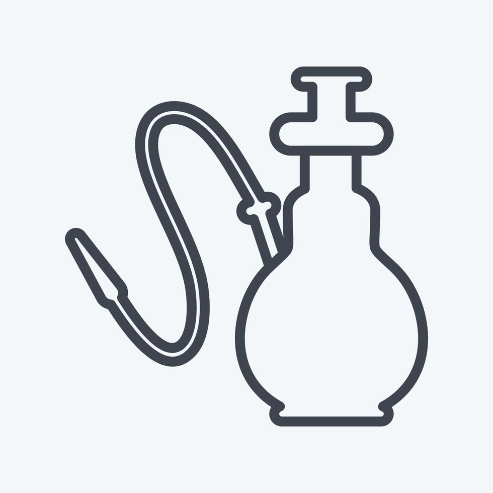 Icon Hookah - Line Style - Simple illustration vector