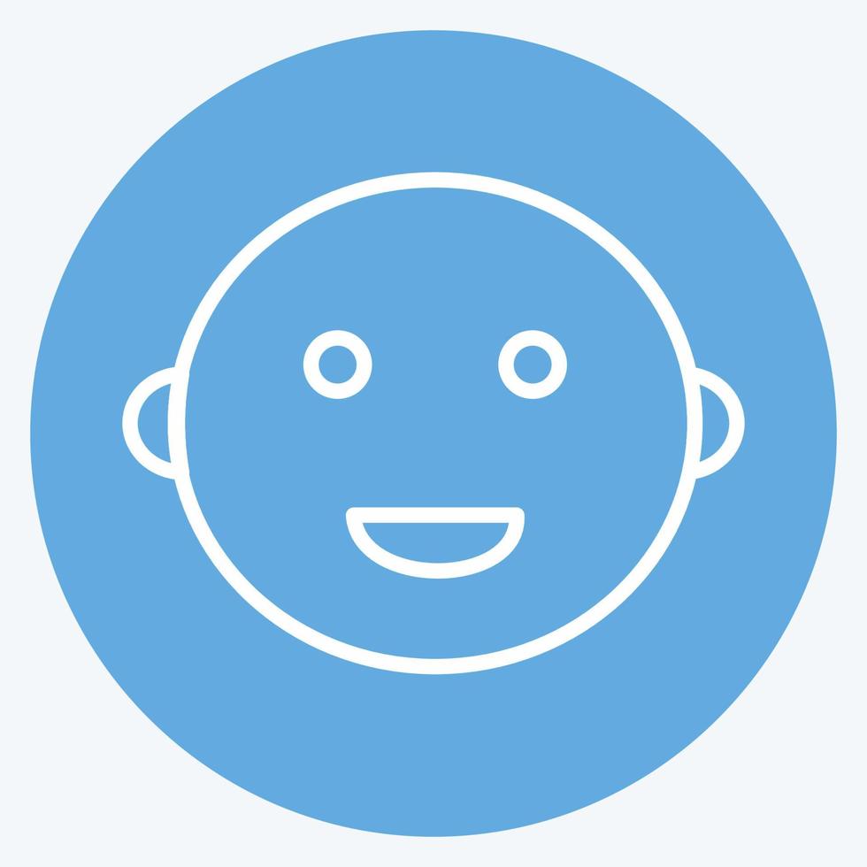 Icon Baby Boy - Blue Eyes Style - Simple illustration vector