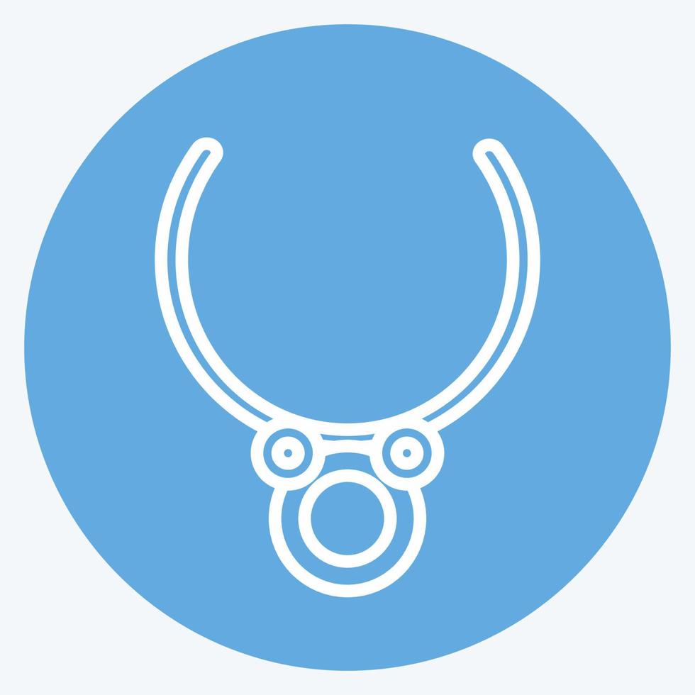 Icon Neckalce - Blue Eyes Style - simple illustration, good for prints , announcements, etc vector