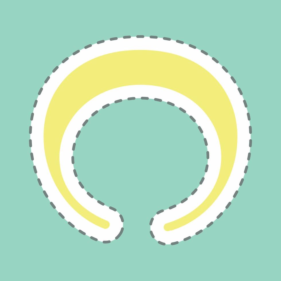 Sticker Hair Band, Line Cut - simple illustration, good for prints , announcements, etc vector