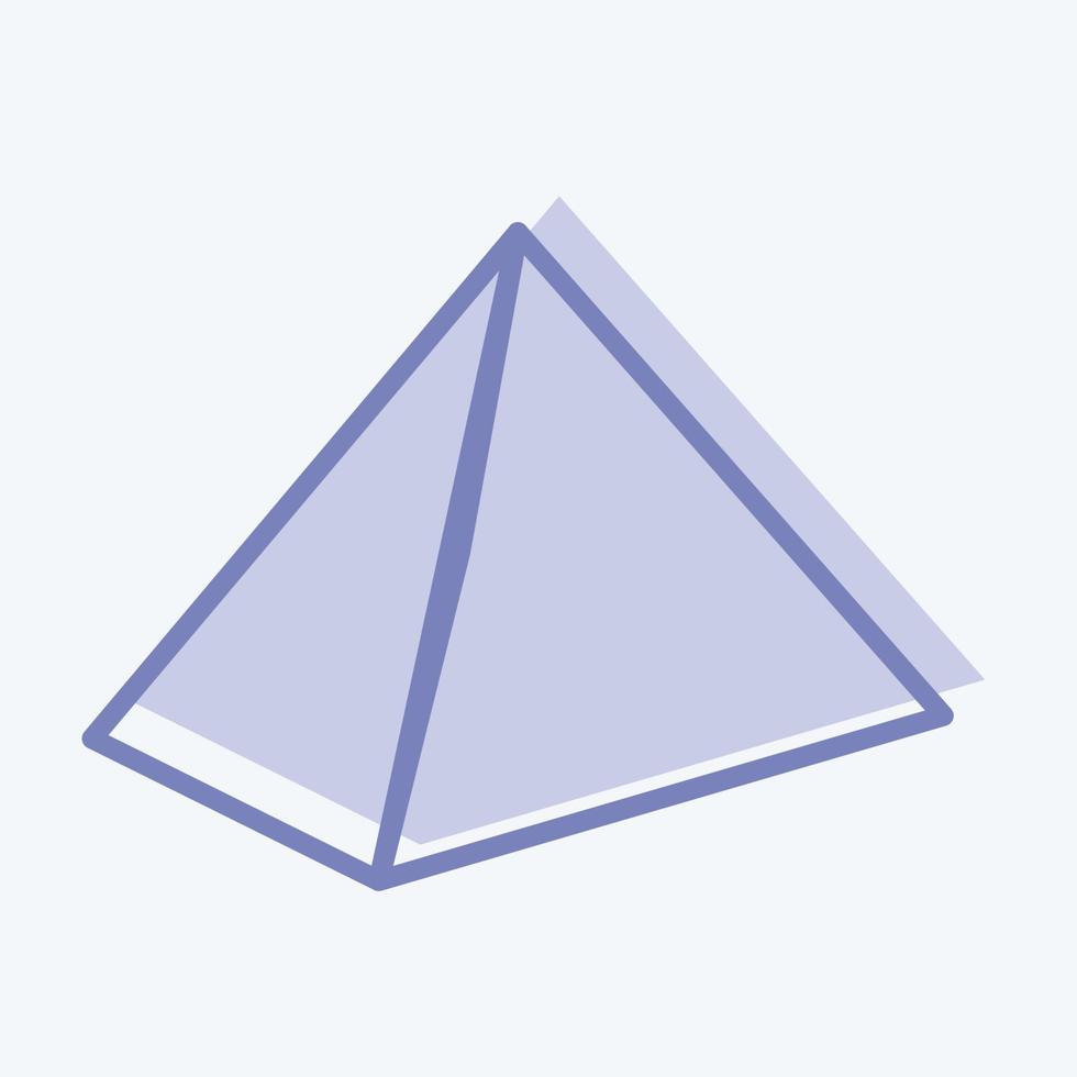 Icon Pyramid - Two Tone Style - Simple illustration vector